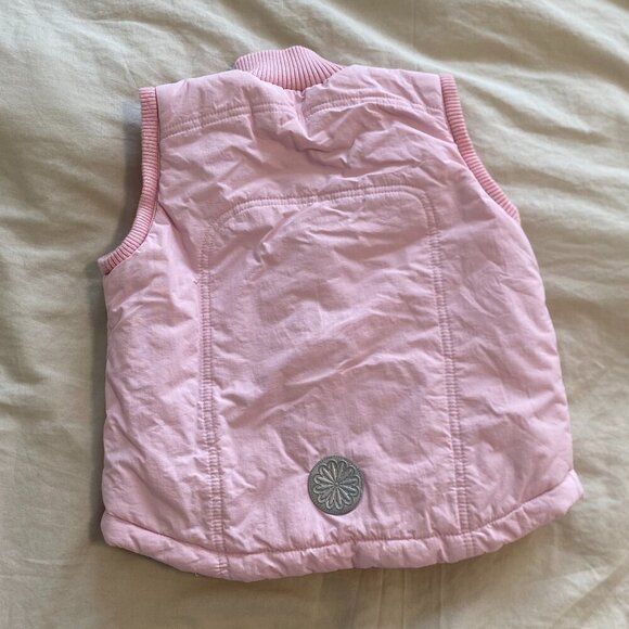 Woodland Girls Pink Camping Outdoor Puffer Vest Size 4 - Picture 7 of 9